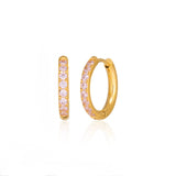 Sparkling Huggie Hoops