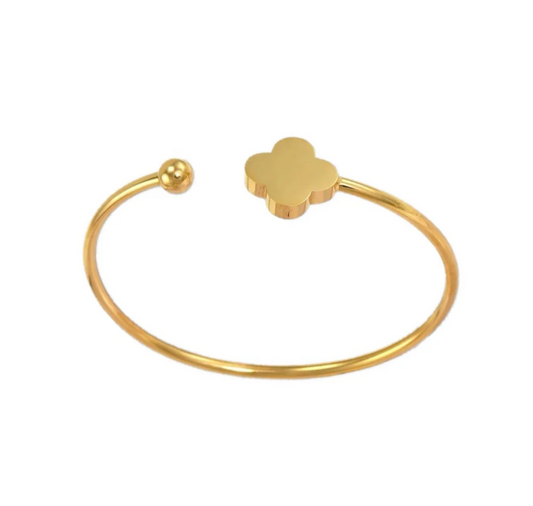 Bracelet manchette ouvert Full Clover