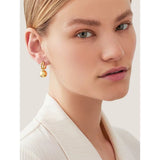 Golden Orb Drop Earrings