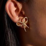 Sparkling Ribbon Earrings