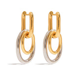 Two-Tone Link Earrings