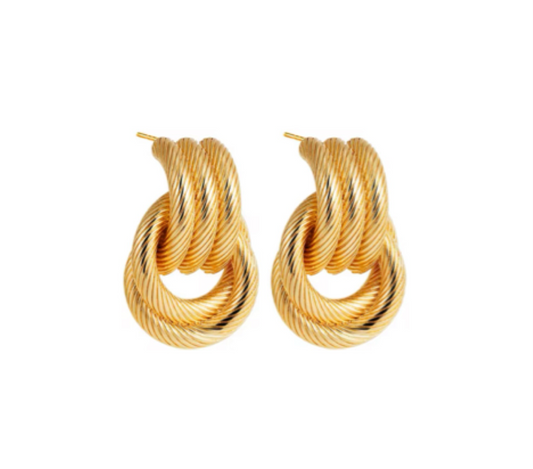 Small Interlocking Rubber Earrings