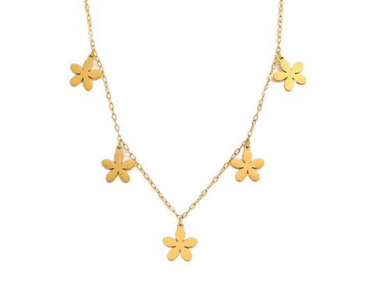 Full Flowers Charms Necklace