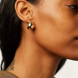 Chunky Dome Huggie Earrings