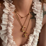 Crescent Moon Pendant Necklace