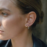 Dual-Tone Hoop Earrings