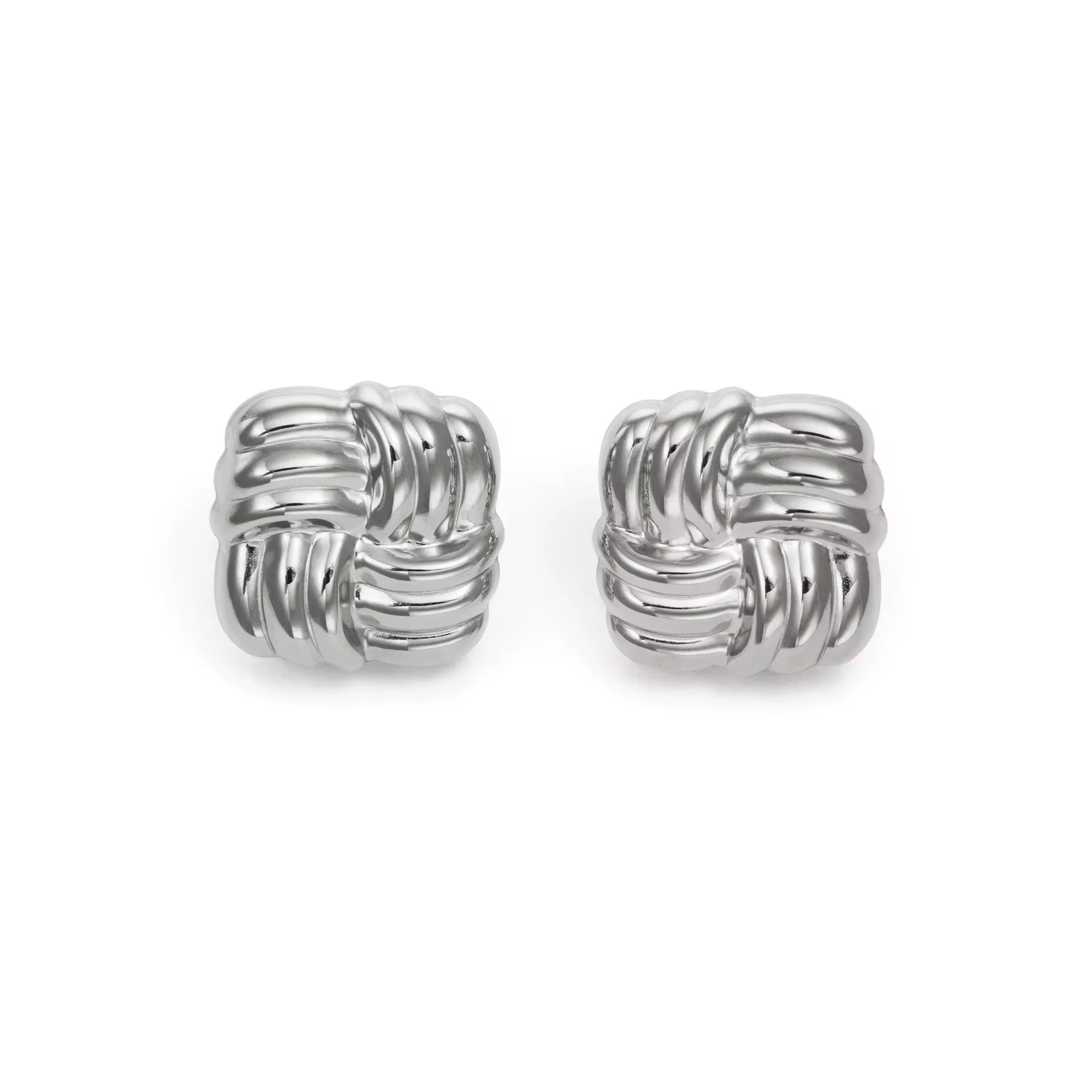 Interwoven Square Earrings