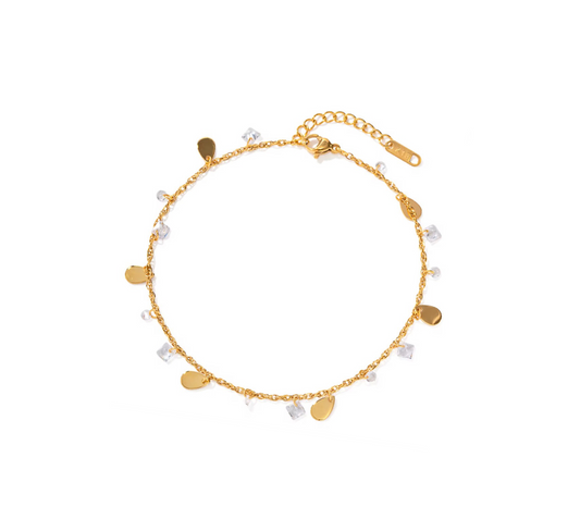 Sparkling Teadrops Anklet