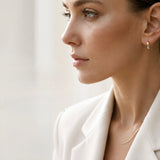 Dual-Tone Hoop Earrings