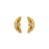 Sparkling Croissant Stud
