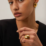 Hammered Dome Earrings