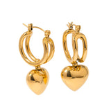 Puffy Heart Drop Earrings