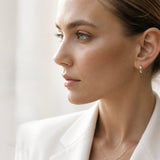 Dual-Tone Hoop Earrings