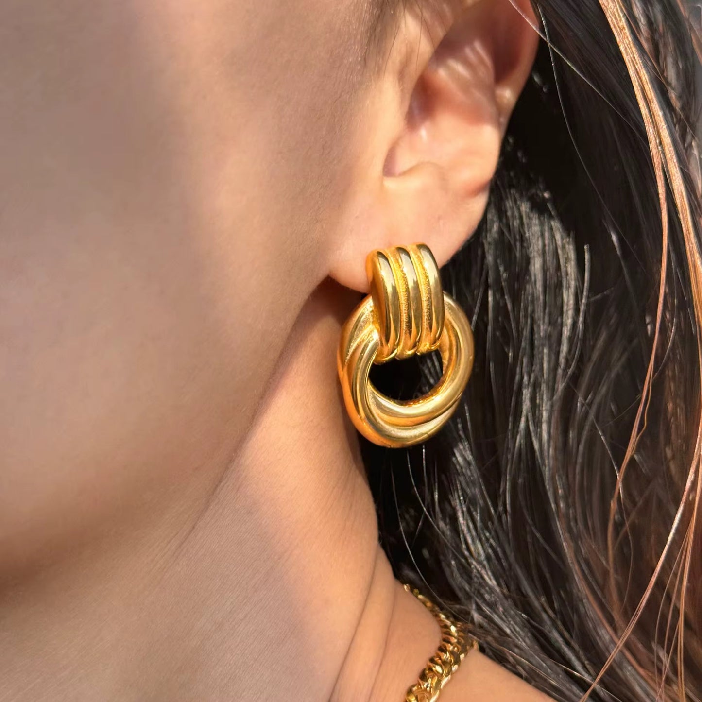 Large Interlocking Earrings