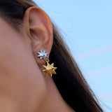Twin Star Drop Earrings