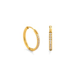 Pavé Huggie Hoops