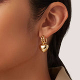 Puffy Heart Drop Earrings