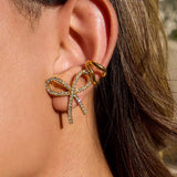 Sparkling Ribbon Earrings