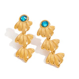 Aurea Wave Blue Drop Earrings