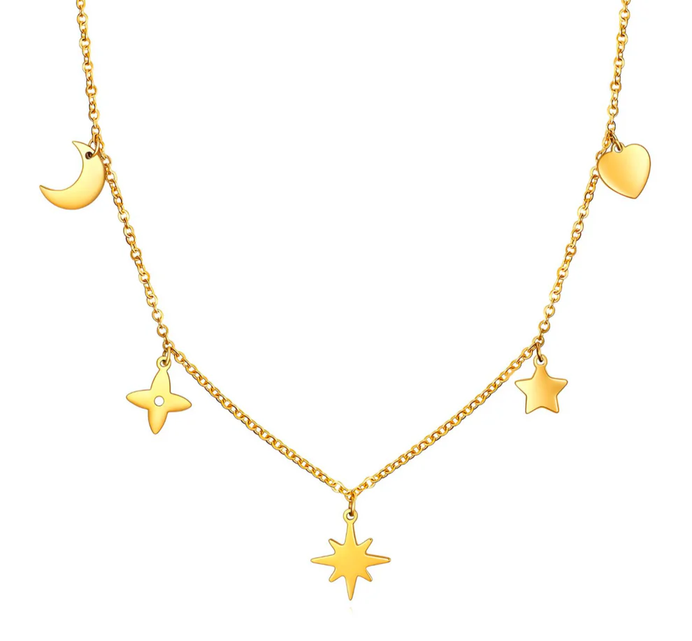 Collar de luna y estrella