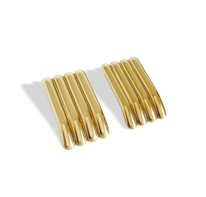 Rectangular Ribbed Earrings