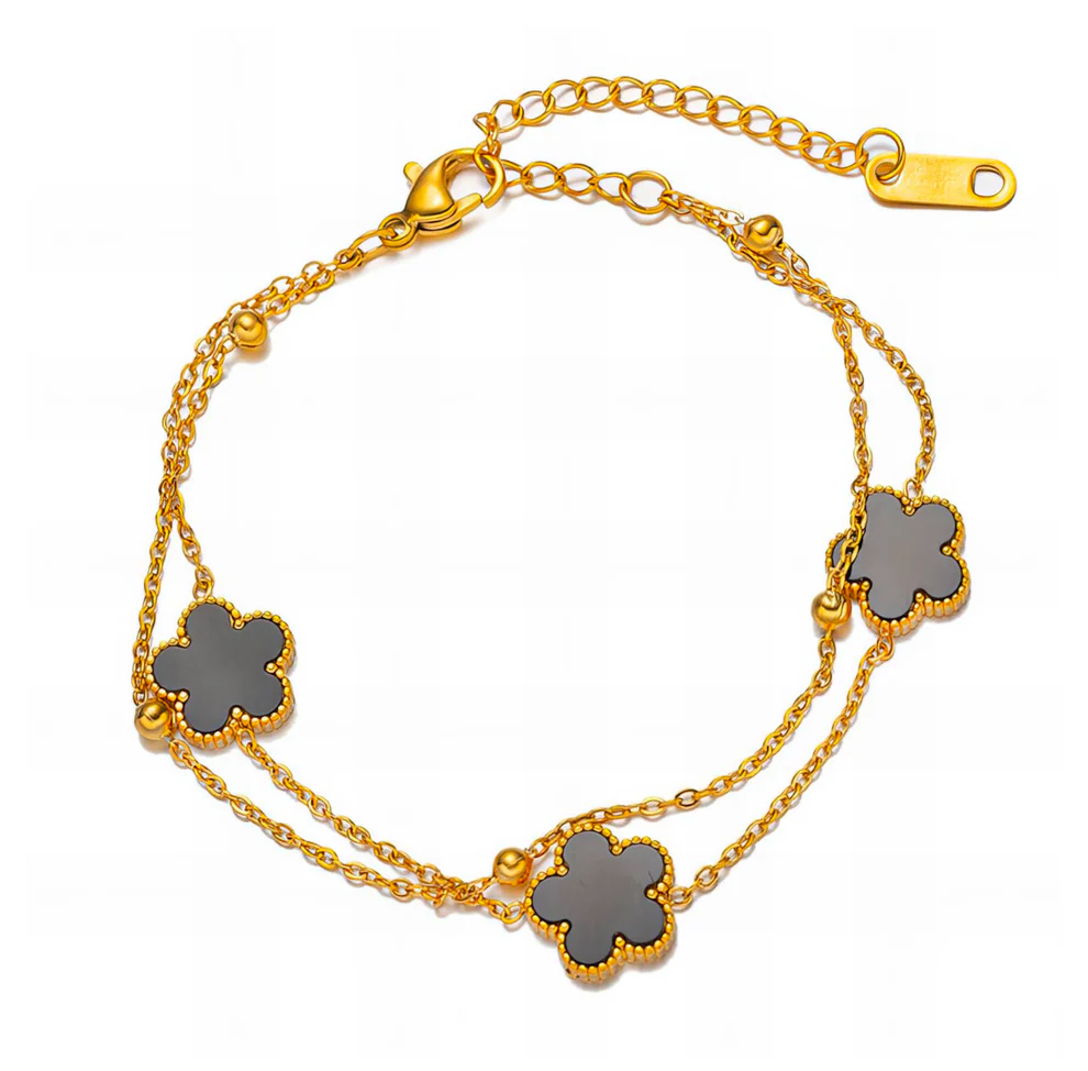 Pulsera de cadena con flores