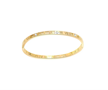 Pulsera brillante con números romanos