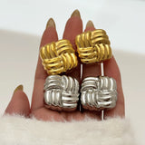 Interwoven Square Earrings