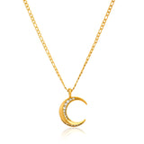 Crescent Moon Pendant Necklace