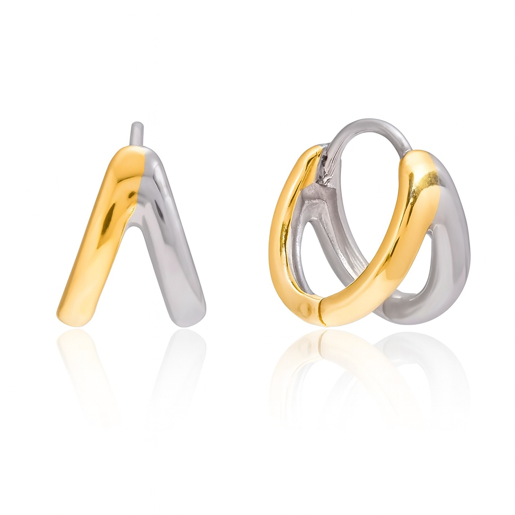 Sculpted Gold Hoop Earrings