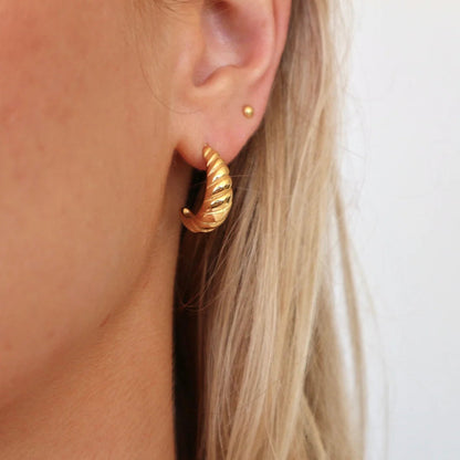 Croissant Open Hoop Earrings