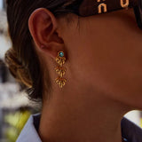 Aurea Wave Blue Drop Earrings