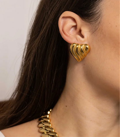 Golden Heart Earrings