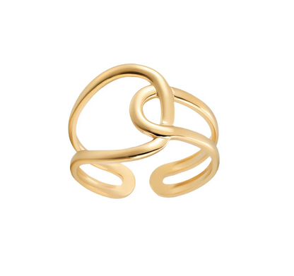 Anillo de oro con nudo infinito