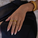 Sparkling Spiral Ring