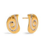 Two-Tone Spiral Earrings