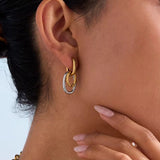 Two-Tone Link Earrings