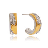 Sparkling Wave Hoop Earrings