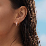 Sparkling Huggie Hoops