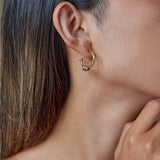 Two-Tone Ring Hoop Earrings