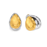 Dual Tone Sculptural Earrings