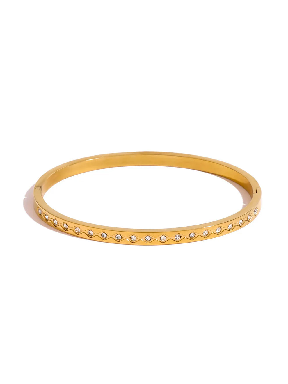 Brazalete de línea brillante dorada