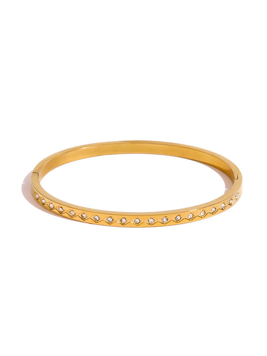 Brazalete de línea brillante dorada