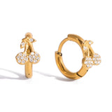 Sparkling Cherry Belle Huggies Hoops