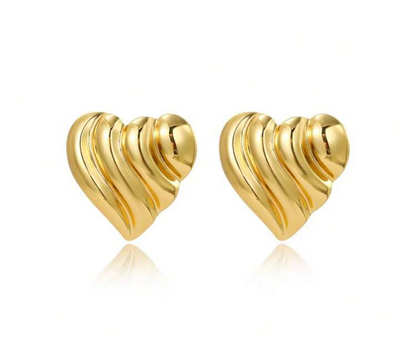 Golden Heart Earrings