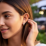 Dual Tone Sparkling Wave Studs